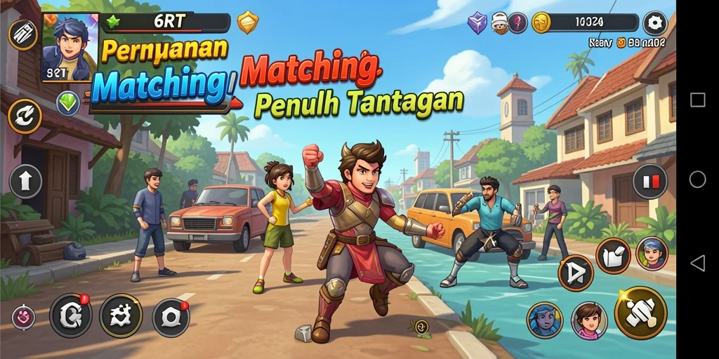 Tampilan menarik dari gameplay Match-3 6RT yang seru.
