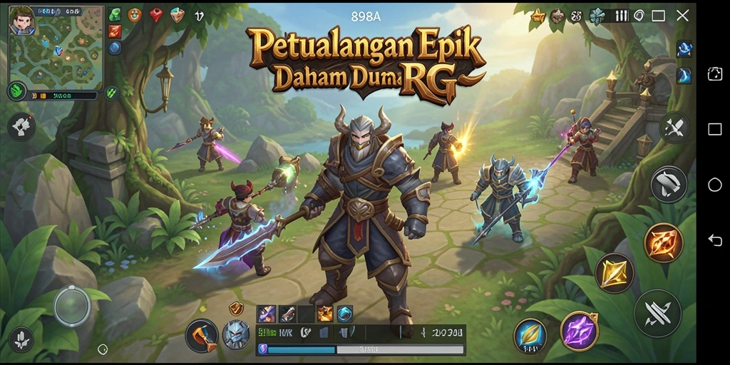Tampilan gameplay 898A yang menampilkan pertempuran seru dalam dunia RPG.