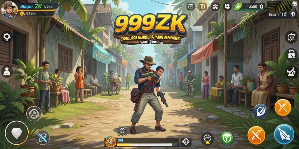 Tampilan gameplay 999ZK yang menakjubkan dengan grafis realistis.