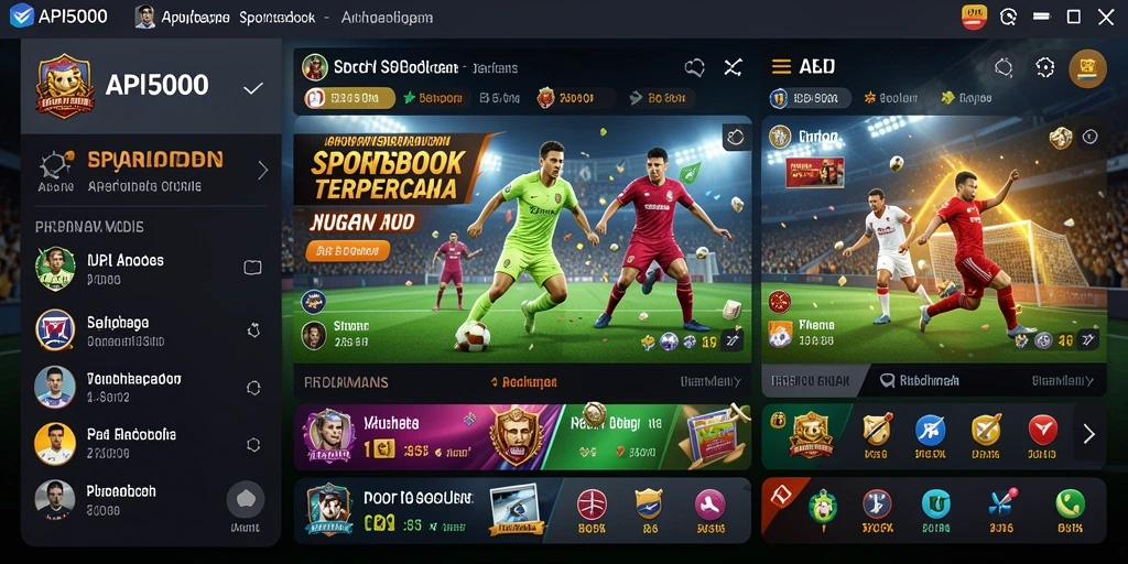 Screenshot utama API5000 menampilkan gameplay taruhan olahraga yang menarik.