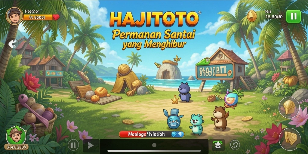Tampilan gameplay menarik dalam HAJITOTO yang santai.