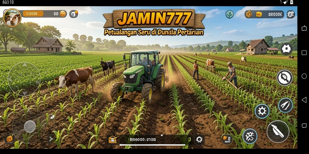 Tampilan gameplay seru di dunia pertanian JAMIN777.