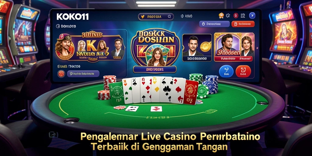 Tampilan gameplay KOKO11 dengan dealer langsung yang interaktif.