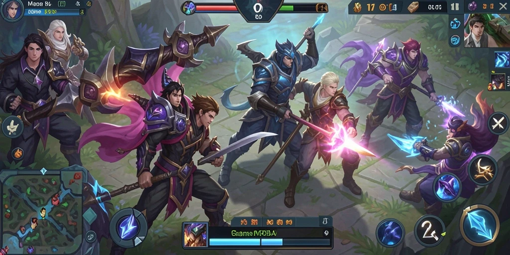 Tampilan menarik dari gameplay seru MPO303 dalam arena pertarungan MOBA.