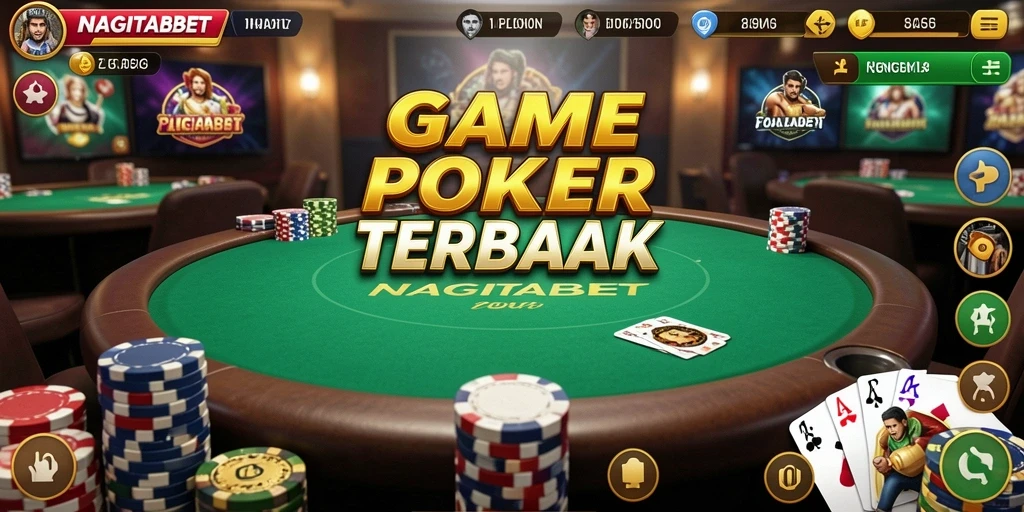 Tampilan antarmuka permainan poker yang menegangkan di NAGITABET.