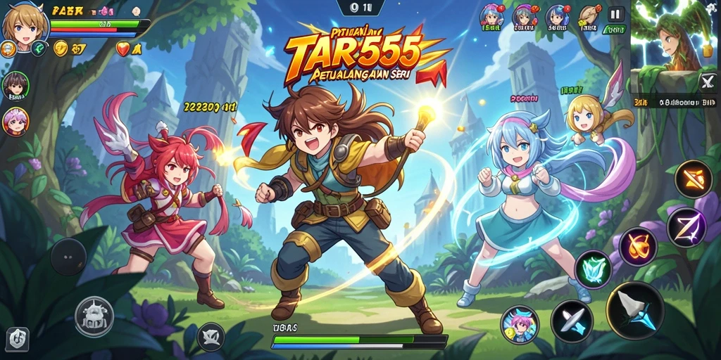 Screenshot TAR555 menampilkan aksi epic dalam dunia Anime yang fantastis.